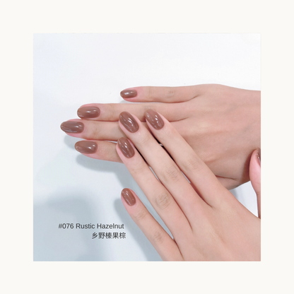 MODING M076 Rustic Hazelnut gel polish — natural hazelnut brown shade