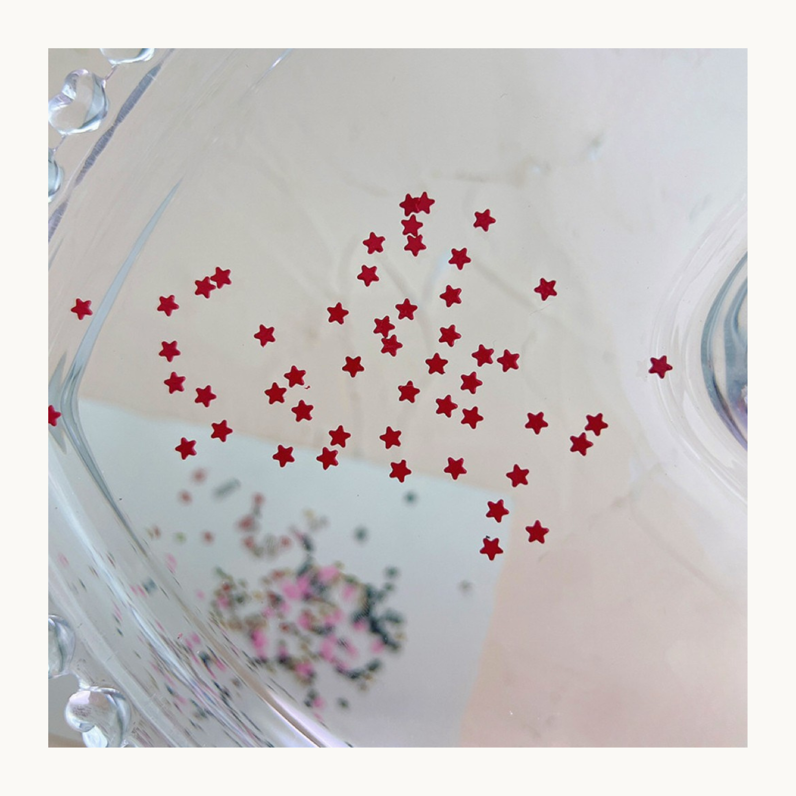 Mini red metal star nail charms 3mm for creative nail art decoration

