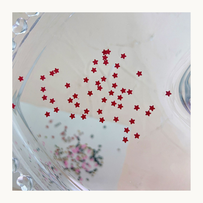Mini red metal star nail charms 3mm for creative nail art decoration
