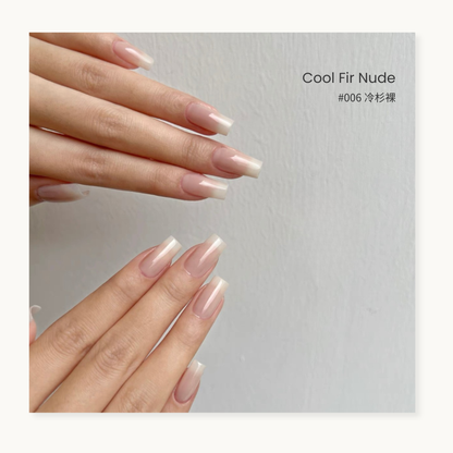 0-Additive formula MODING “WU” Series Serenity Collection Bottle Gel #006 Cool Fir Nude, natural cool nude tone, soft and low-odor gel polish.