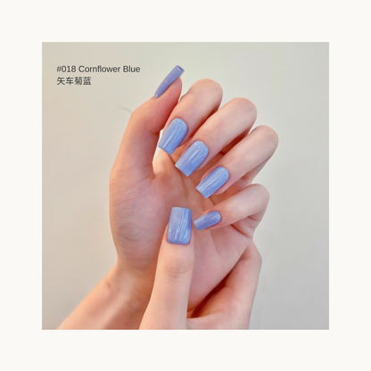 Pastel cornflower blue gel polish O18 Cornflower Blue – MODING Soft-Fur Letter Collection