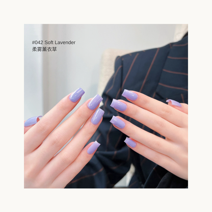 Lavender Bloom O42 lavender purple gel nail polish swatch