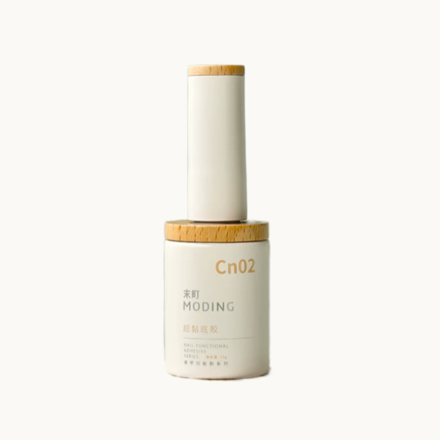 MODING Cn02 Adhesion Nail Base Gel 15ml - Professional HEMA-free, TPO-free, and TMPTA-free foundation gel for long-lasting nail adhesion and lifting prevention.