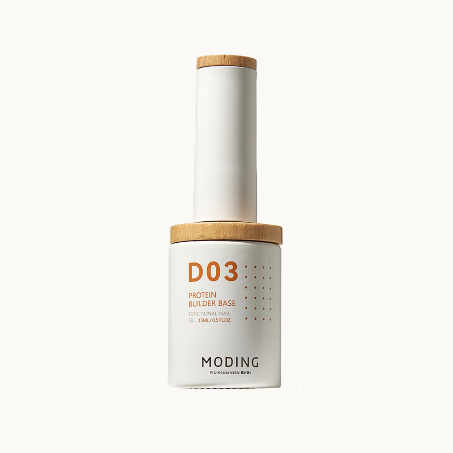 MODING D03 Protein Builder Base gel bottle, strengthening builder base coat for damaged nails, professional nail care base gel 15ml