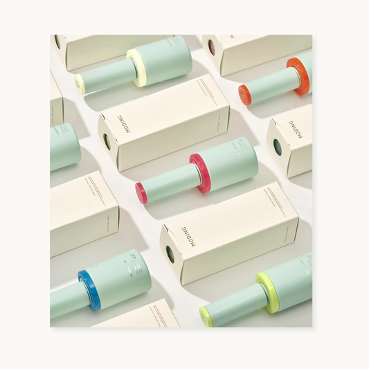 Main display of the hema-free, tpo-free and tmpta-free  gel brand Moding South of France Vacation Collection – 48 HEMA-free nail gel pot colors inspired by Mediterranean light.