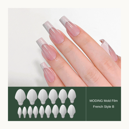 MODING Mold Film Style B – 0–14 Reusable French Nail Mold