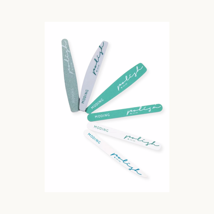 Set of MODING flexible nail files in assorted grits for salon and DIY manicure use
