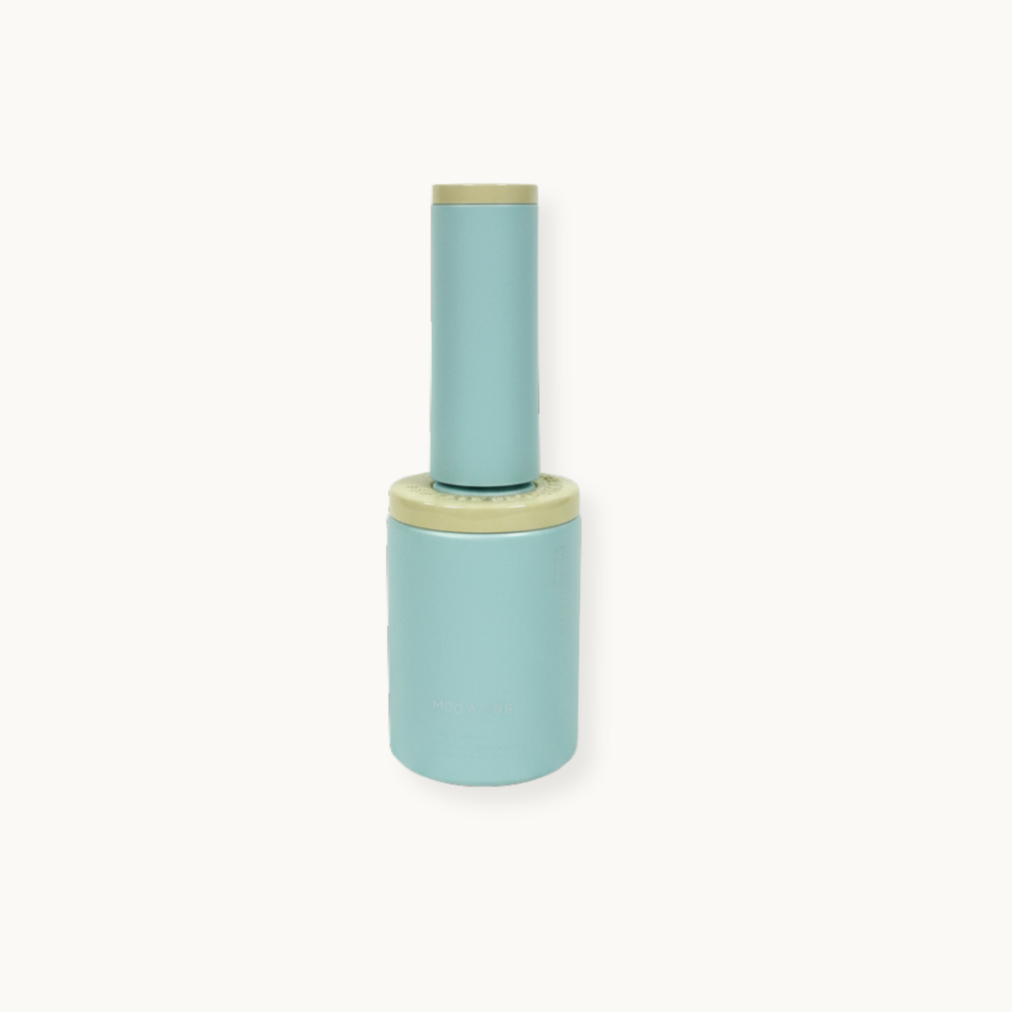 Minimal mint-green nail gel pot with cream lid from the hema-free, tpo-free and tmpta-free  gel brand Moding French Collection.