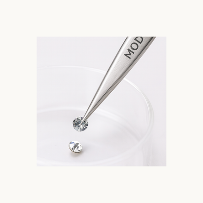 MODING TZ01 precision tweezers picking clear rhinestones for nail art decoration