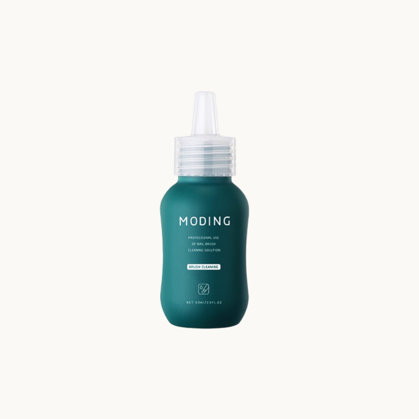 MODING professional nail brush cleaner 60ml bottle for removing gel residue and maintaining nail art brushes