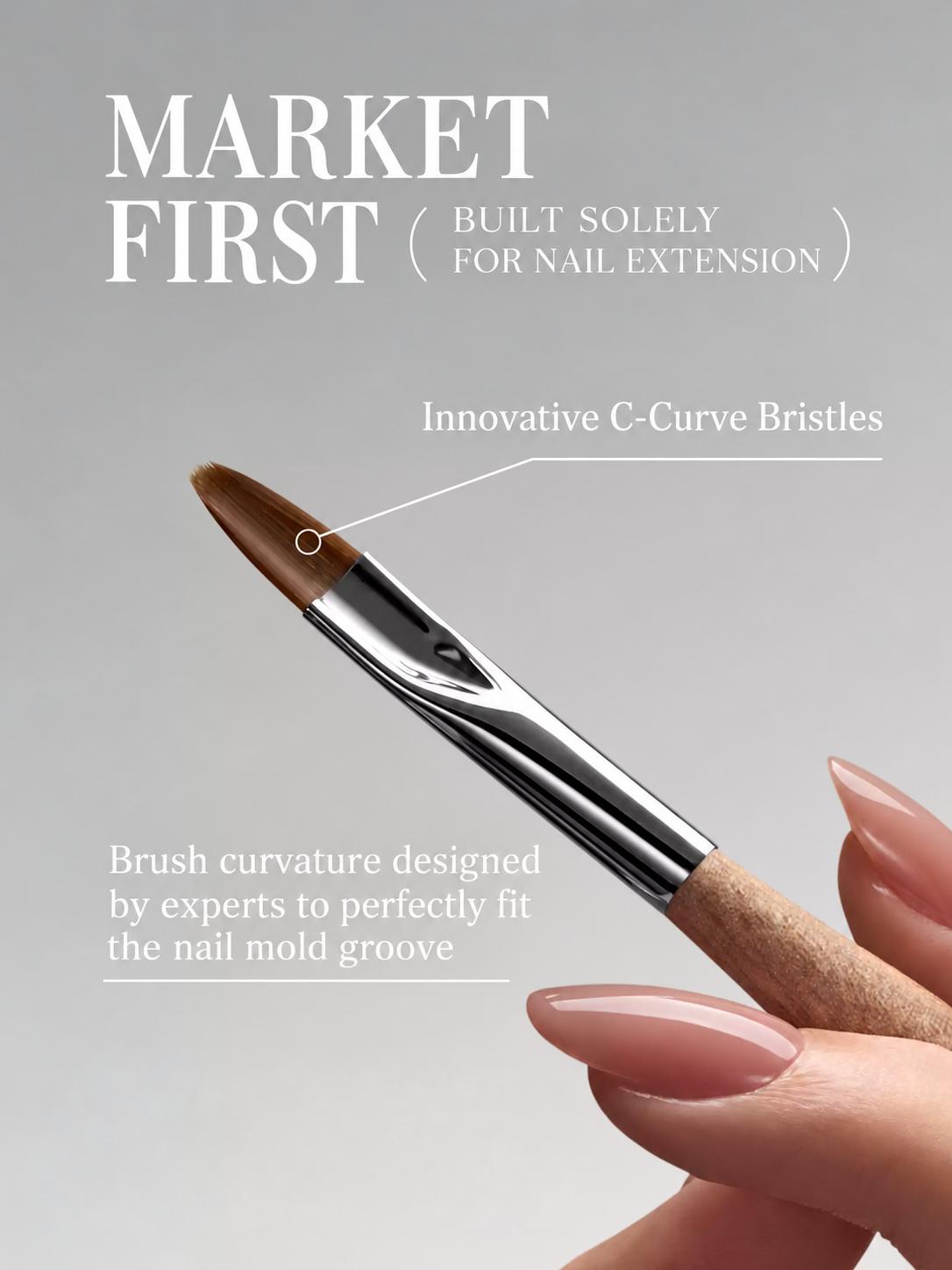 MR NAIL Original Series C-curve bristle detail