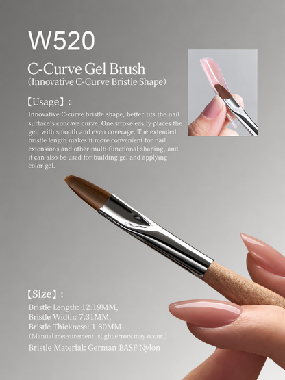 MR NAIL W520 C-Curve Gel Application Brush