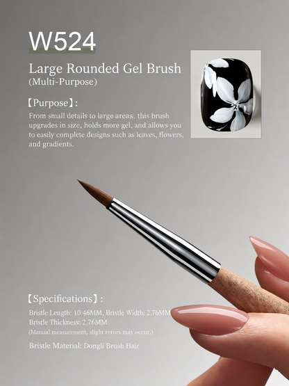 MR NAIL W524 Large Rounded Gel Brush