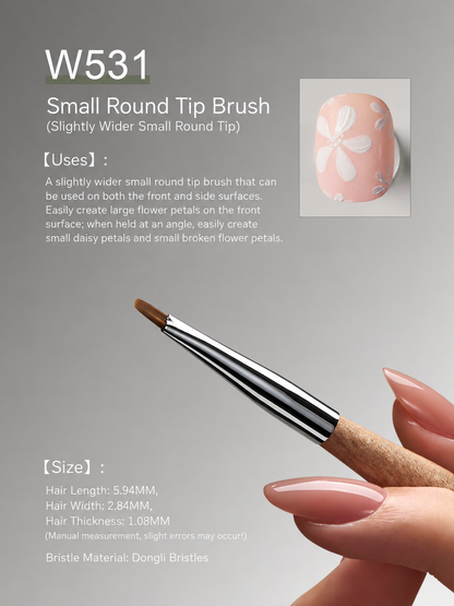 MR NAIL W531 Small Round Detail Brush