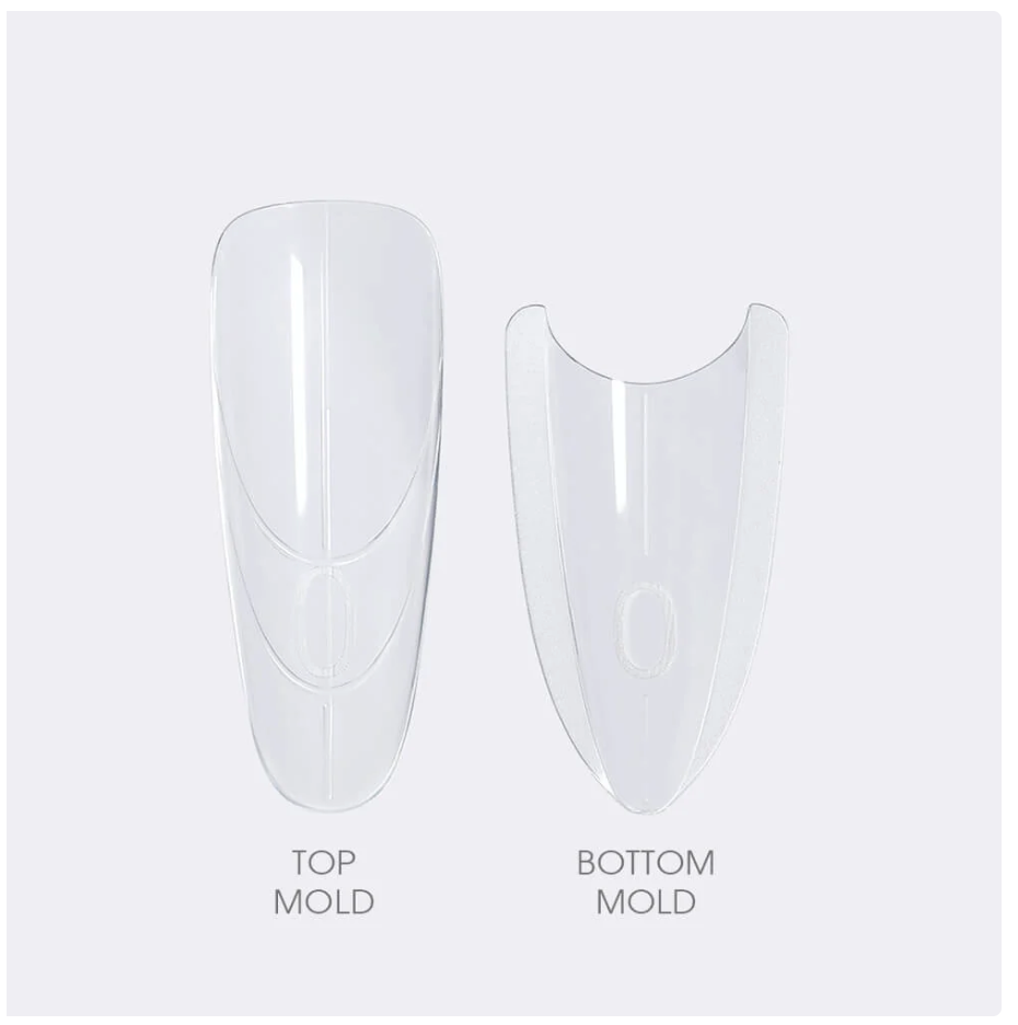 MR NAIL W555 Thin Trapezoid sandwich dual nail form top and bottom molds