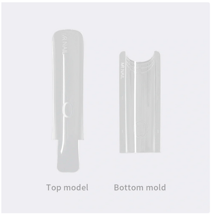 MR NAIL W558 Short Oval sandwich dual nail form top and bottom molds