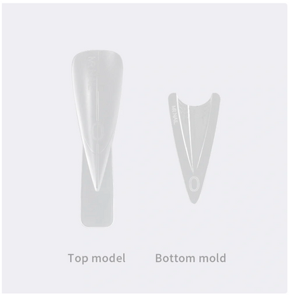 MR NAIL W560 Long Stiletto sandwich dual nail form top and bottom molds