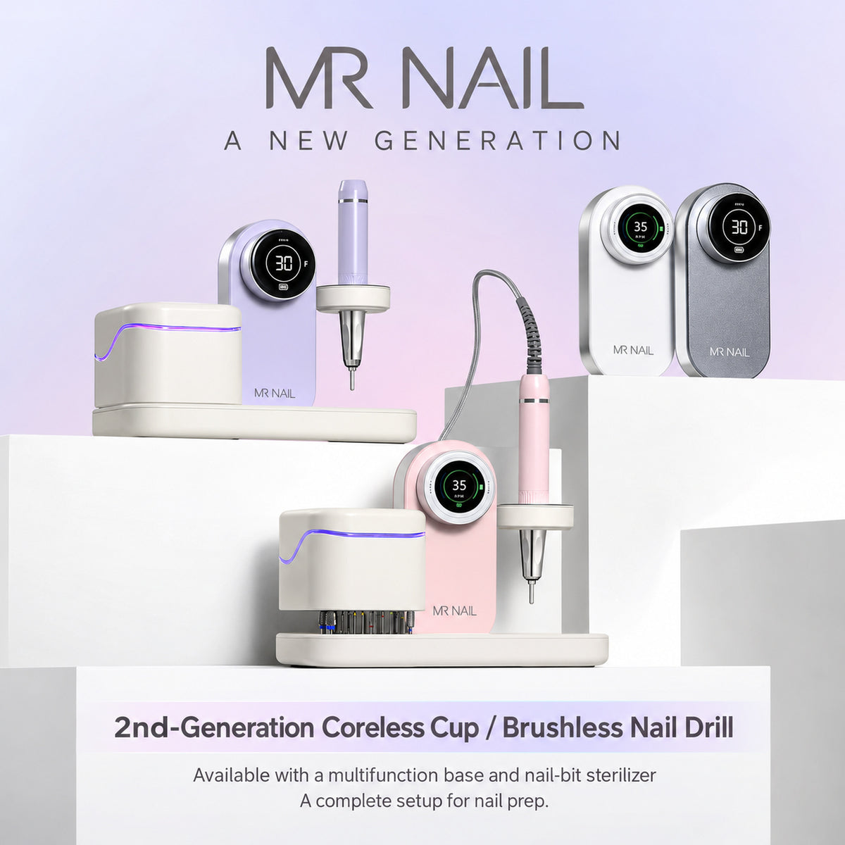 MR NAIL second-generation drill and multifunction base accessory setup