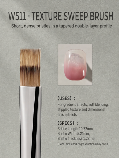 MR.NAIL W511 texture sweep brush — English-localized product detail