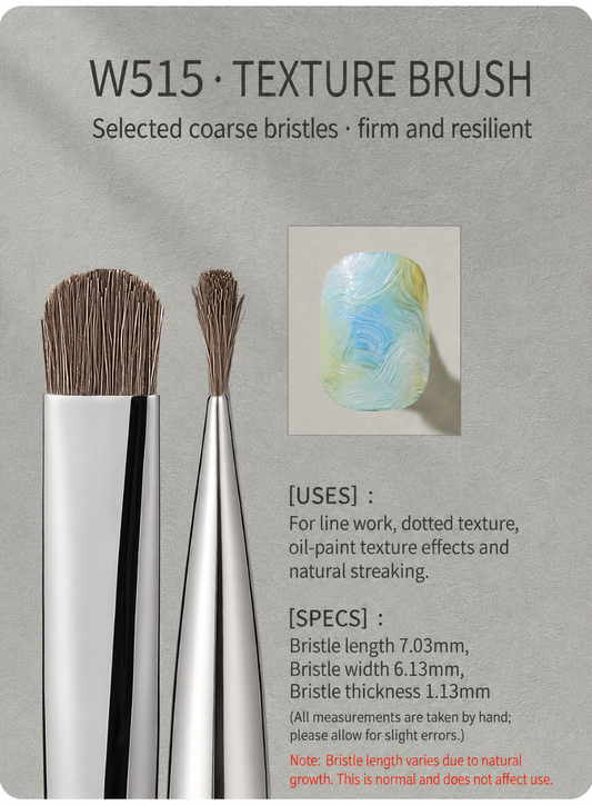 MR.NAIL W515 texture brush — English-localized product detail