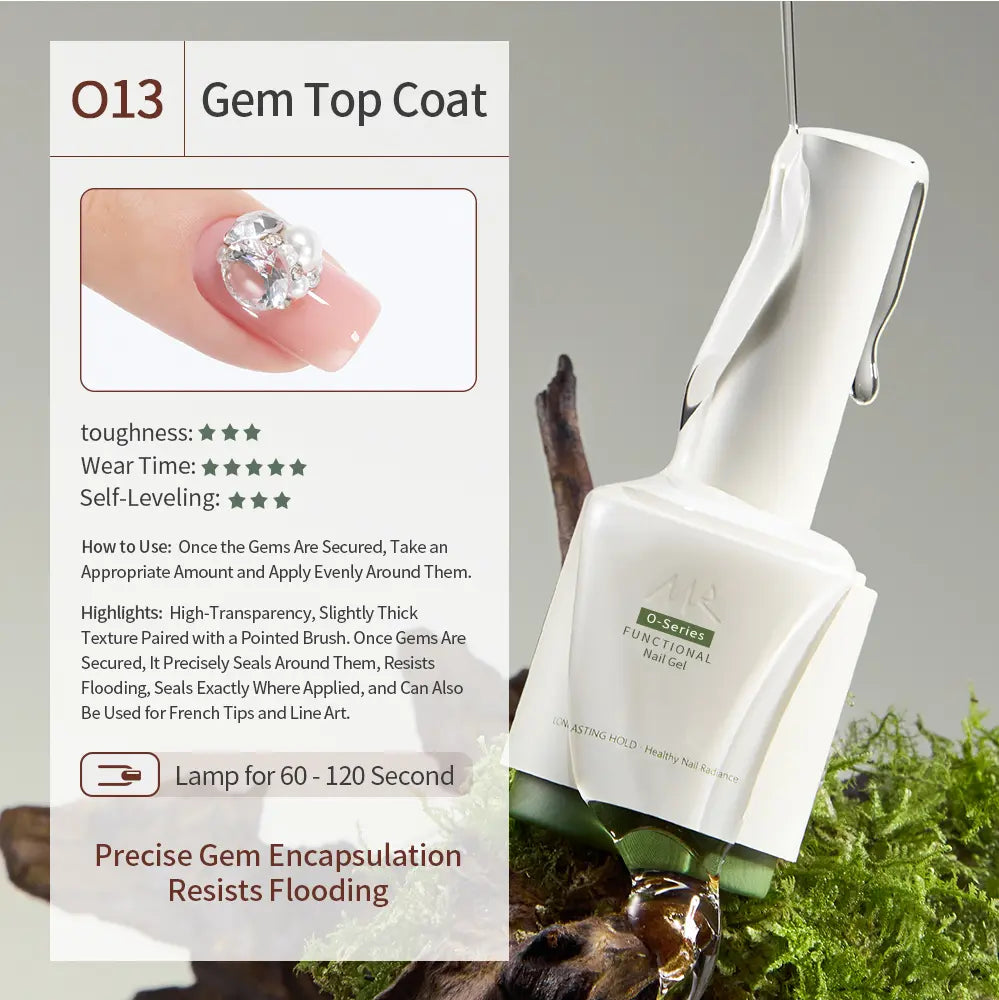 MRNAIL O Series O13 Rhinestone Gel Top Coat