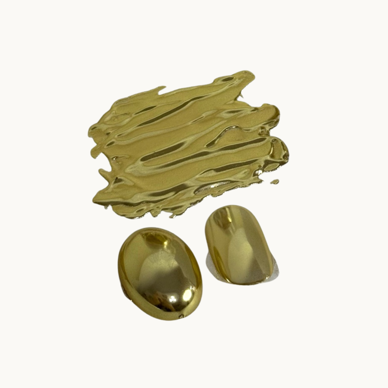 NF Select Light champagne gold mirror chrome nail powder with a soft metallic finish and high-shine reflection.