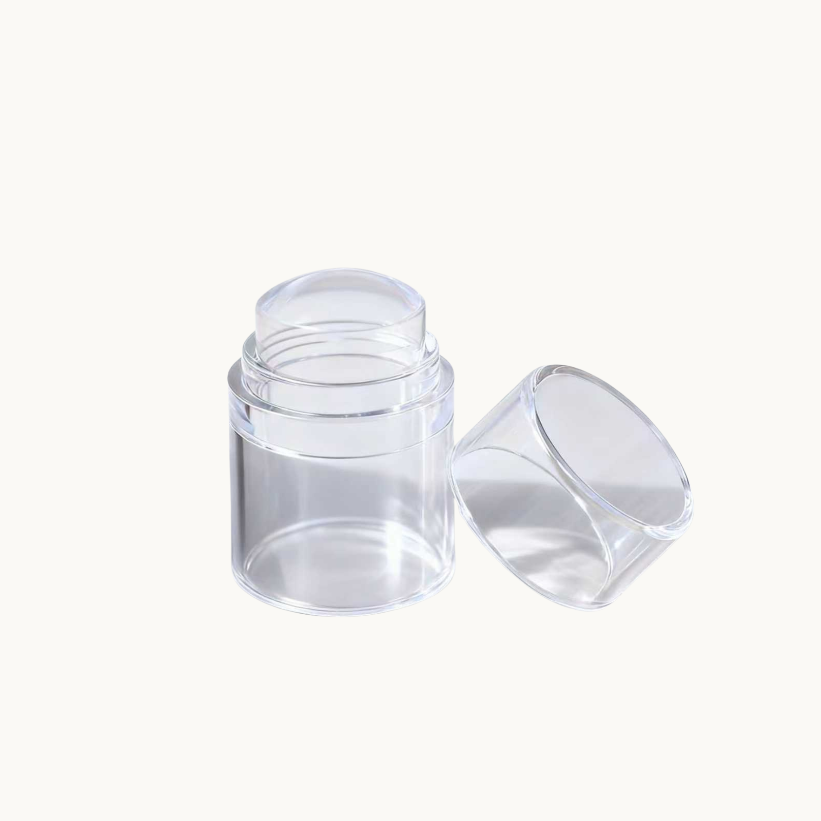 NF Select Clear Silicone Nail Stamper - Transparent See-Through Head for Precise Nail Art Stamping, Reusable Nail Art Tool