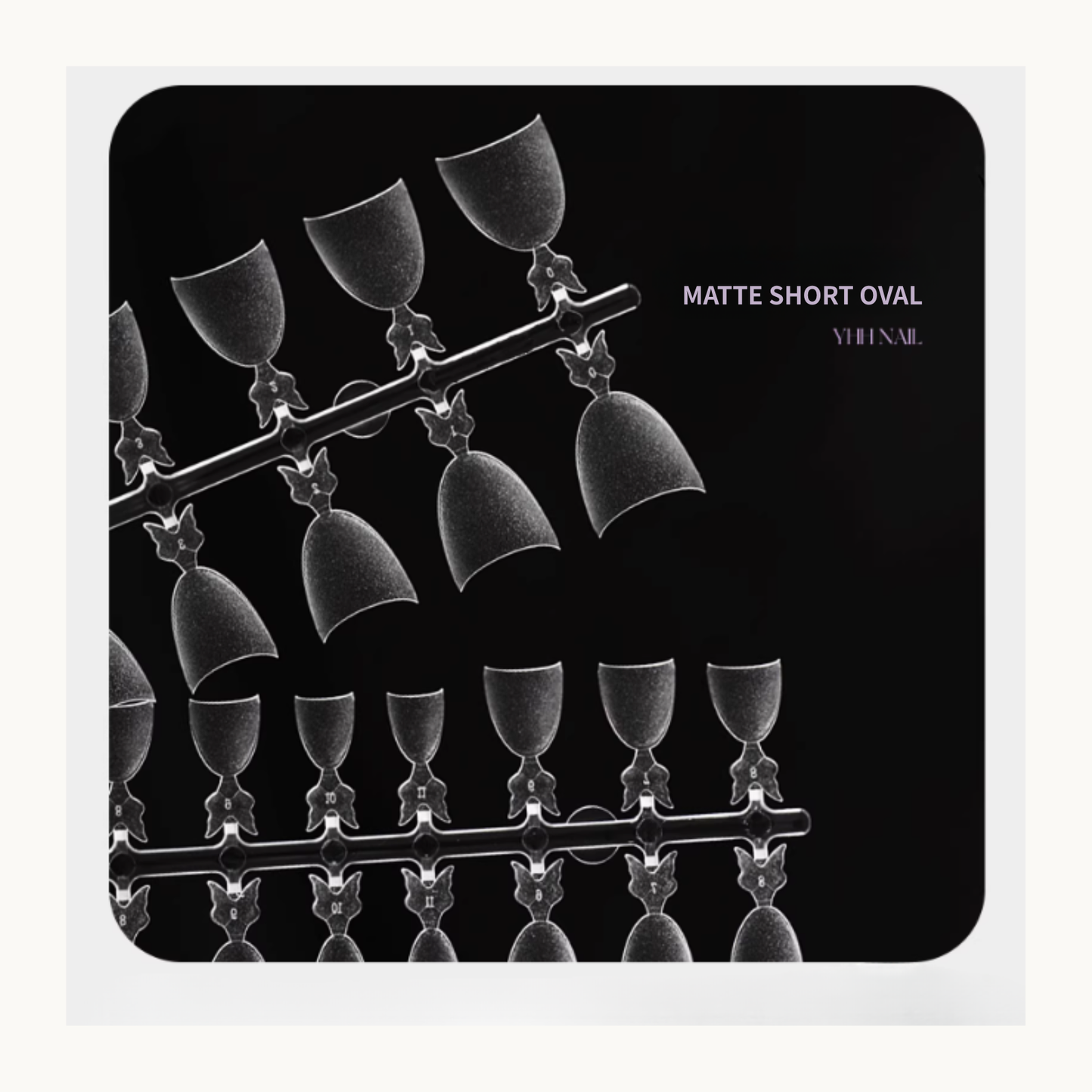 YHH Shallow Cover Short Nail Extension Tips 300pcs (3 Shapes)