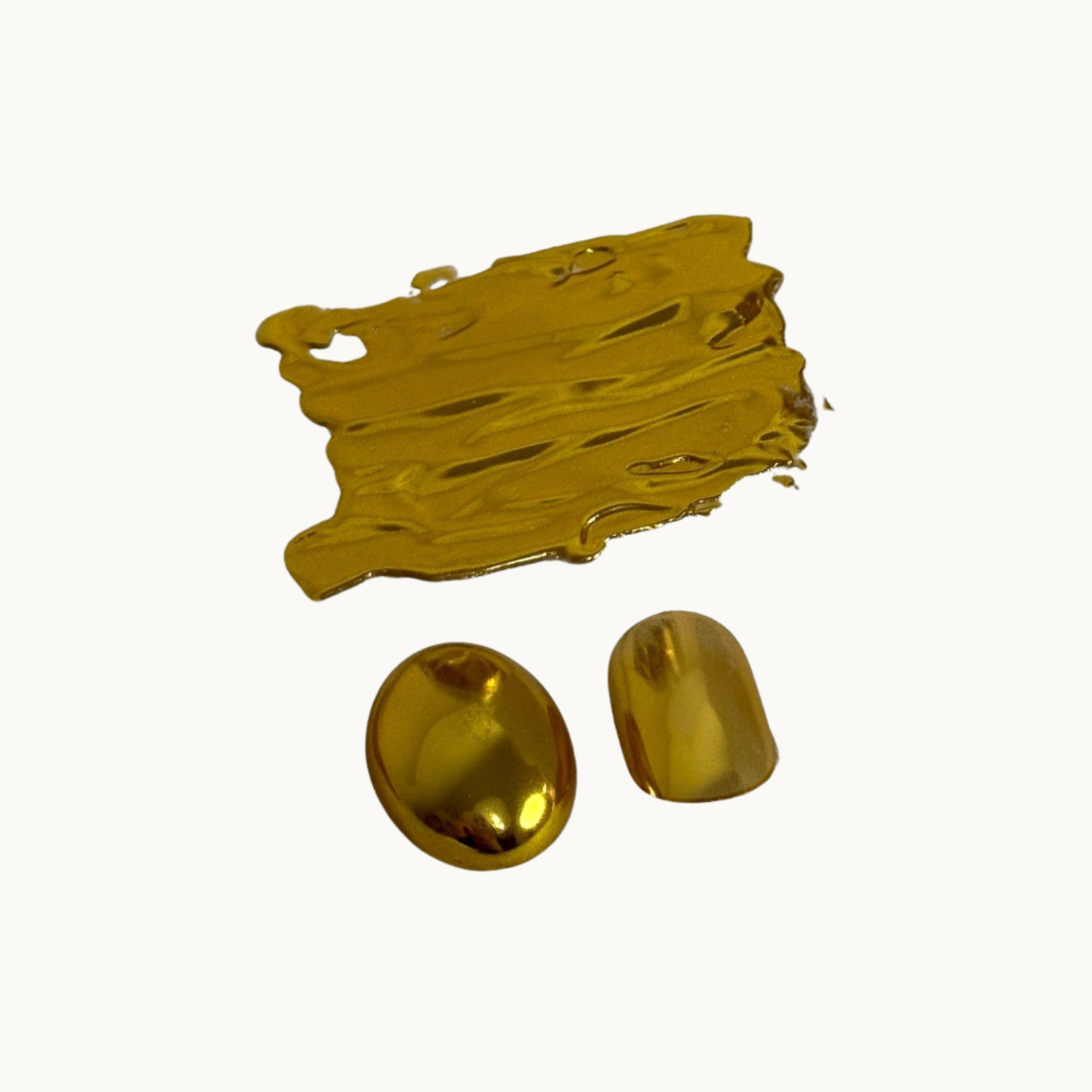 NF select metallic 24k gold chrome nail effect with high shine mirror finish for nail art and gel polish application
