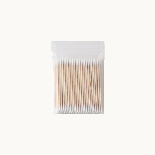 NF Select Professional double-ended cotton swabs for nail art, gel polish cleanup, cuticle cleaning, and manicure application.