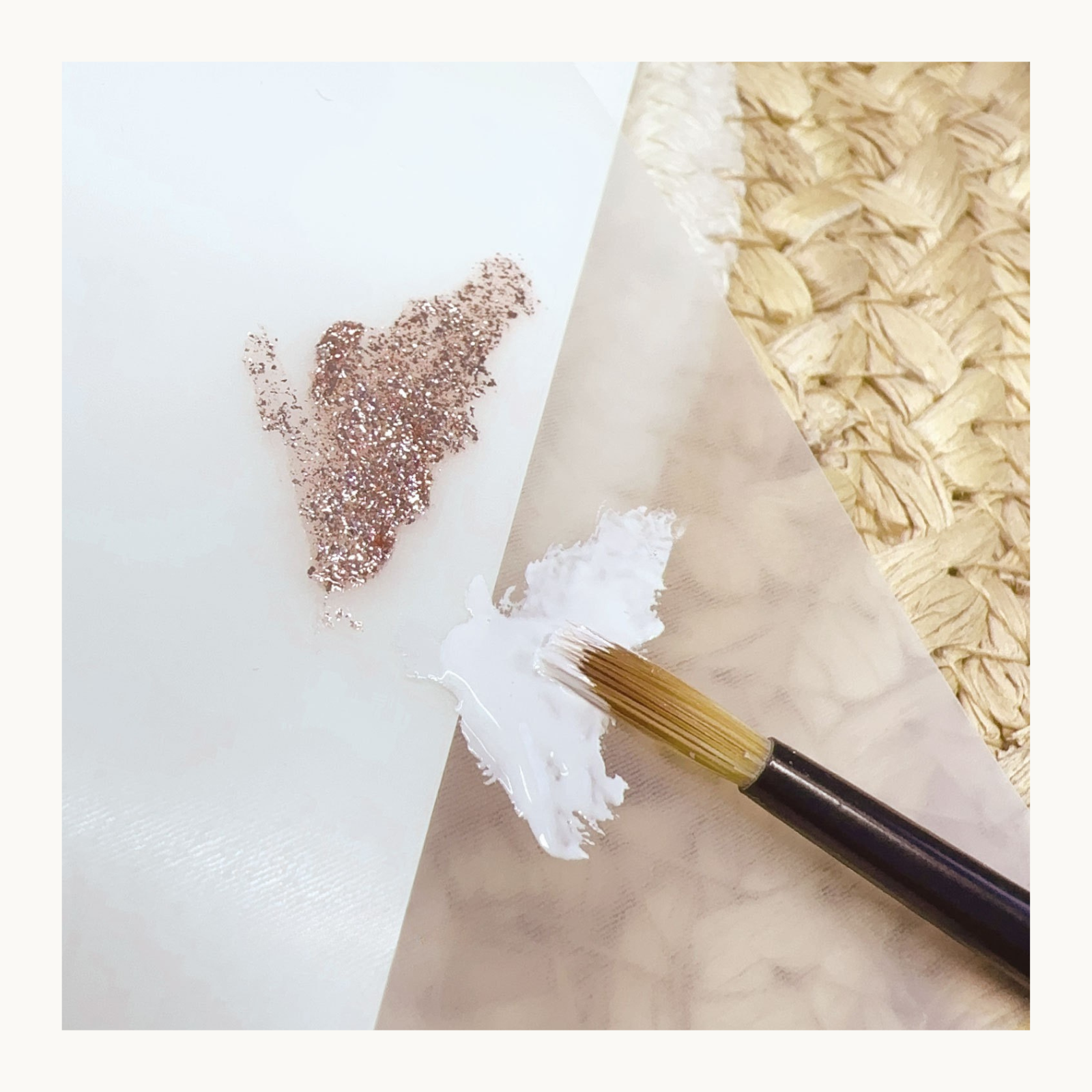 NF Select Disposable nail art mixing palette sheet used for blending gel polish, glitter powder, and painting gel colors.