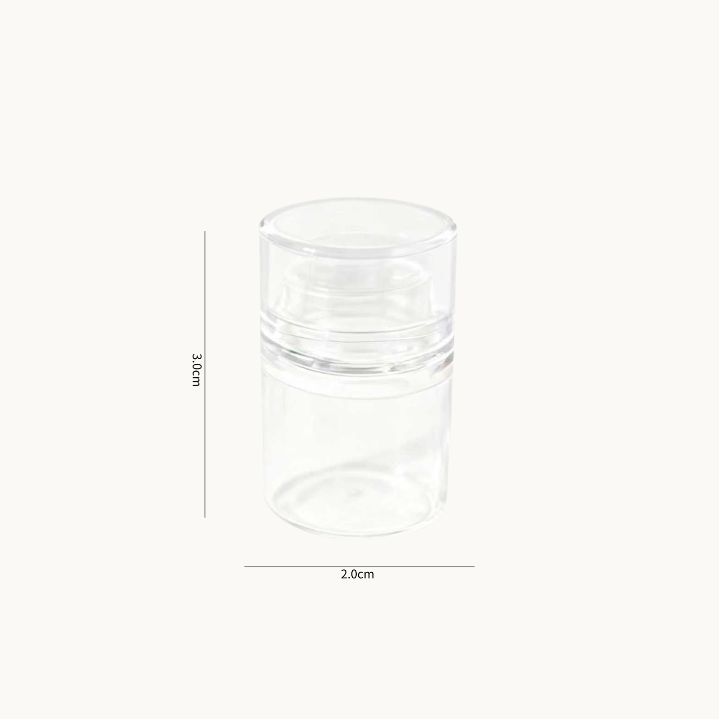 NF Select Clear Nail Stamper Size Chart (2cm x 3cm) - Transparent Silicone Stamping Tool for Nail Art, Reusable Stamping Head