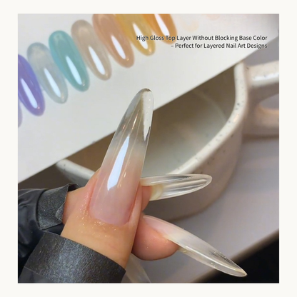 NF Select Sheer Milky Nude Nail Gel Jelly Effect High Shine Professional Nail Technician Canada USA