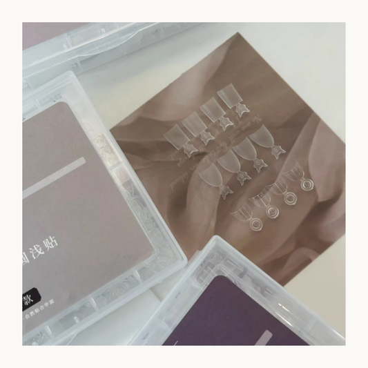 nf select short natural-fit soft gel nail extension tips in organizer box for professional nail techs in Canada and USA