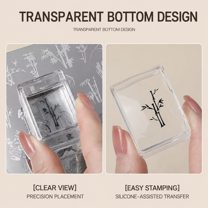 Transparent bottom detail of NF Select Small Square Silicone Nail Stamper