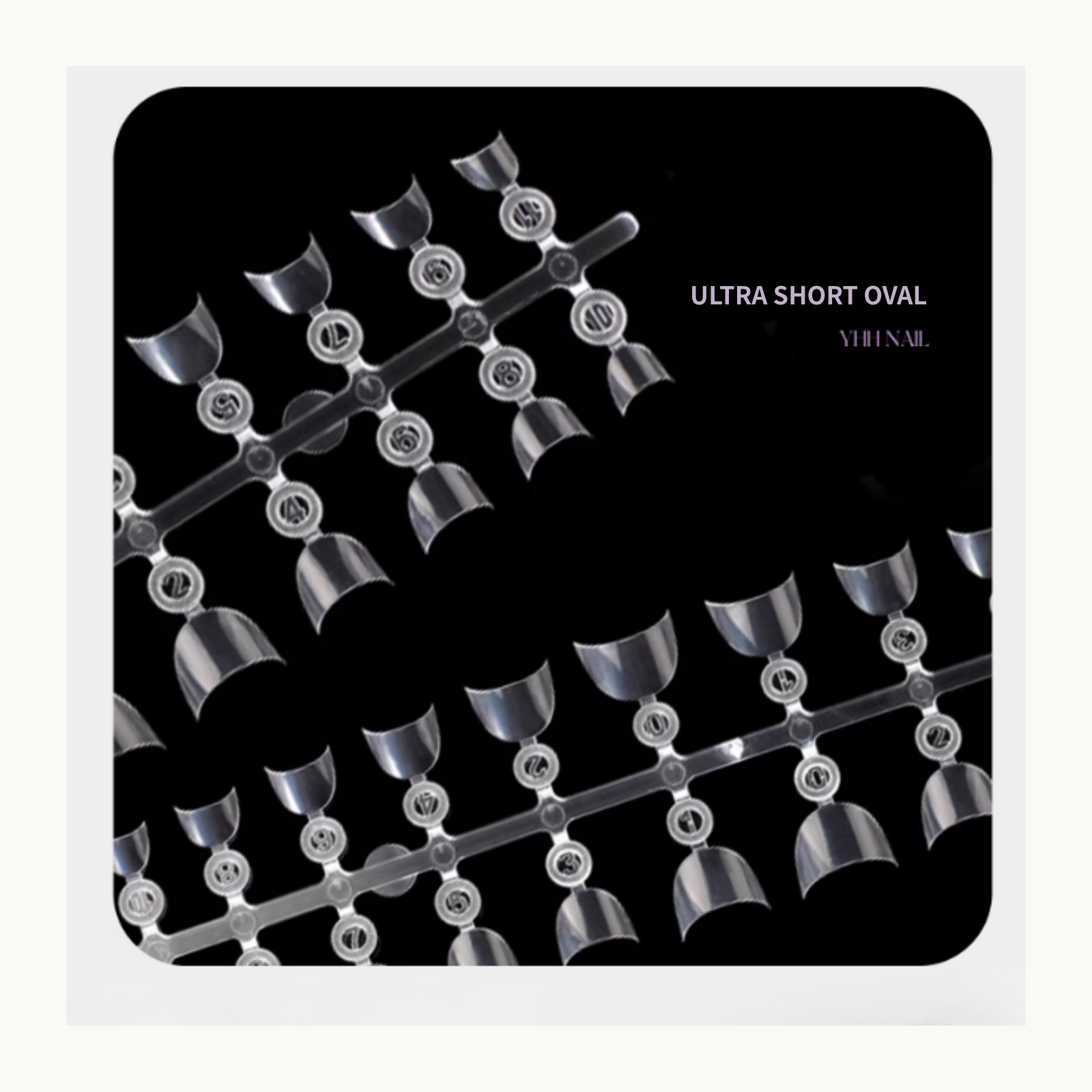 nf select ultra short oval clear nail tips with natural C-curve fit for salon use Canada USA