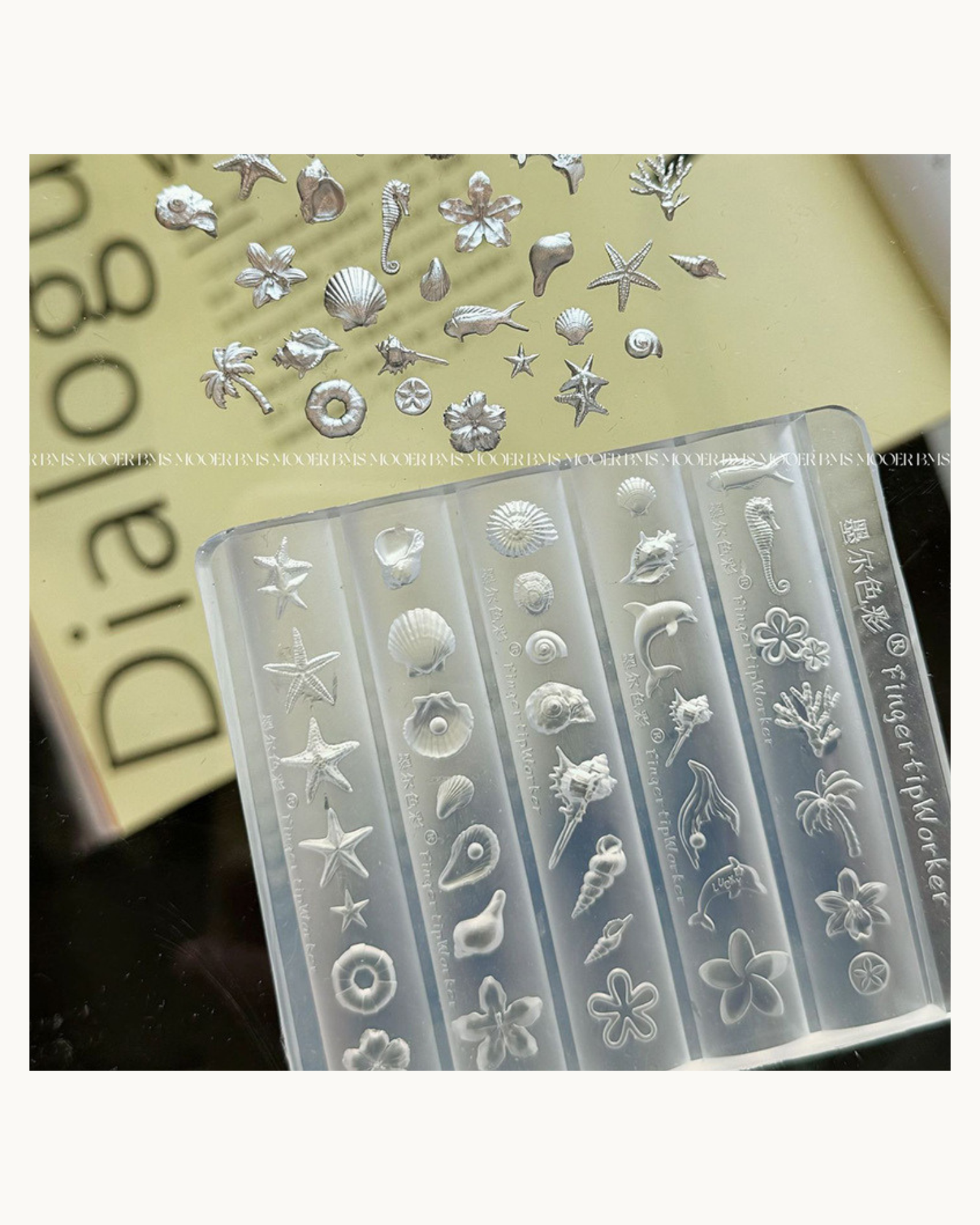 NF Select Ocean Seashell 3D Silicone Nail Art Mold - image 2