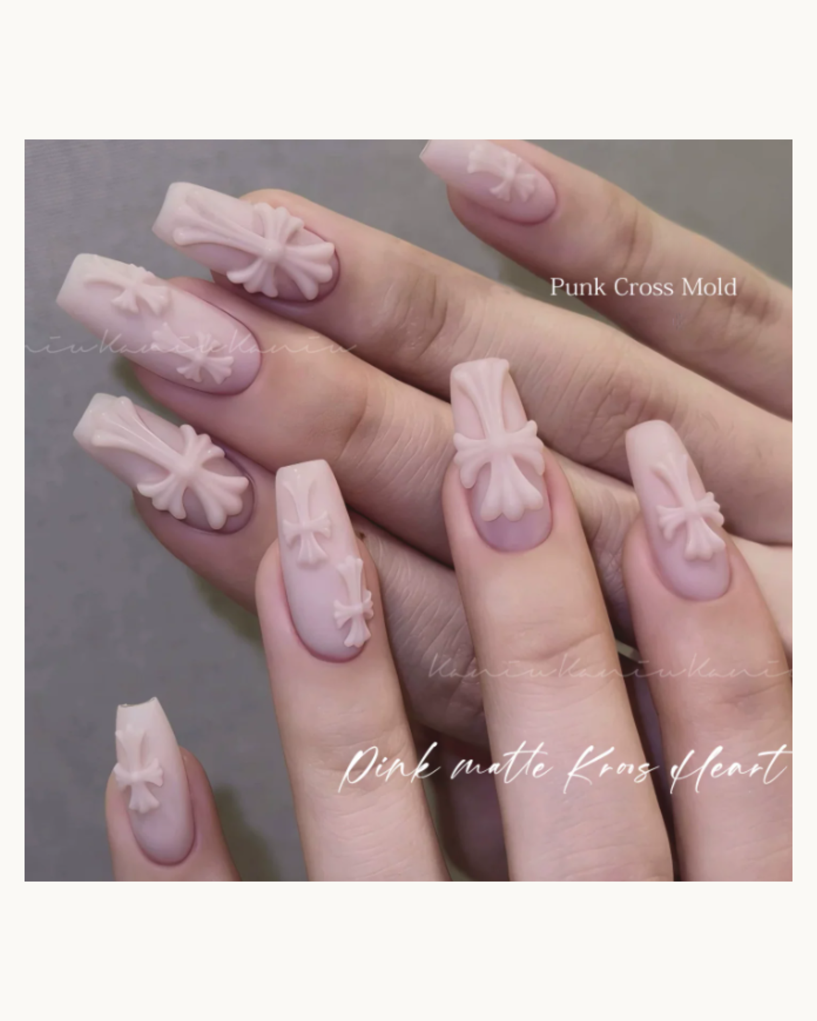 NF Select Multi-Size Punk Cross Silicone Nail Mold - image 2