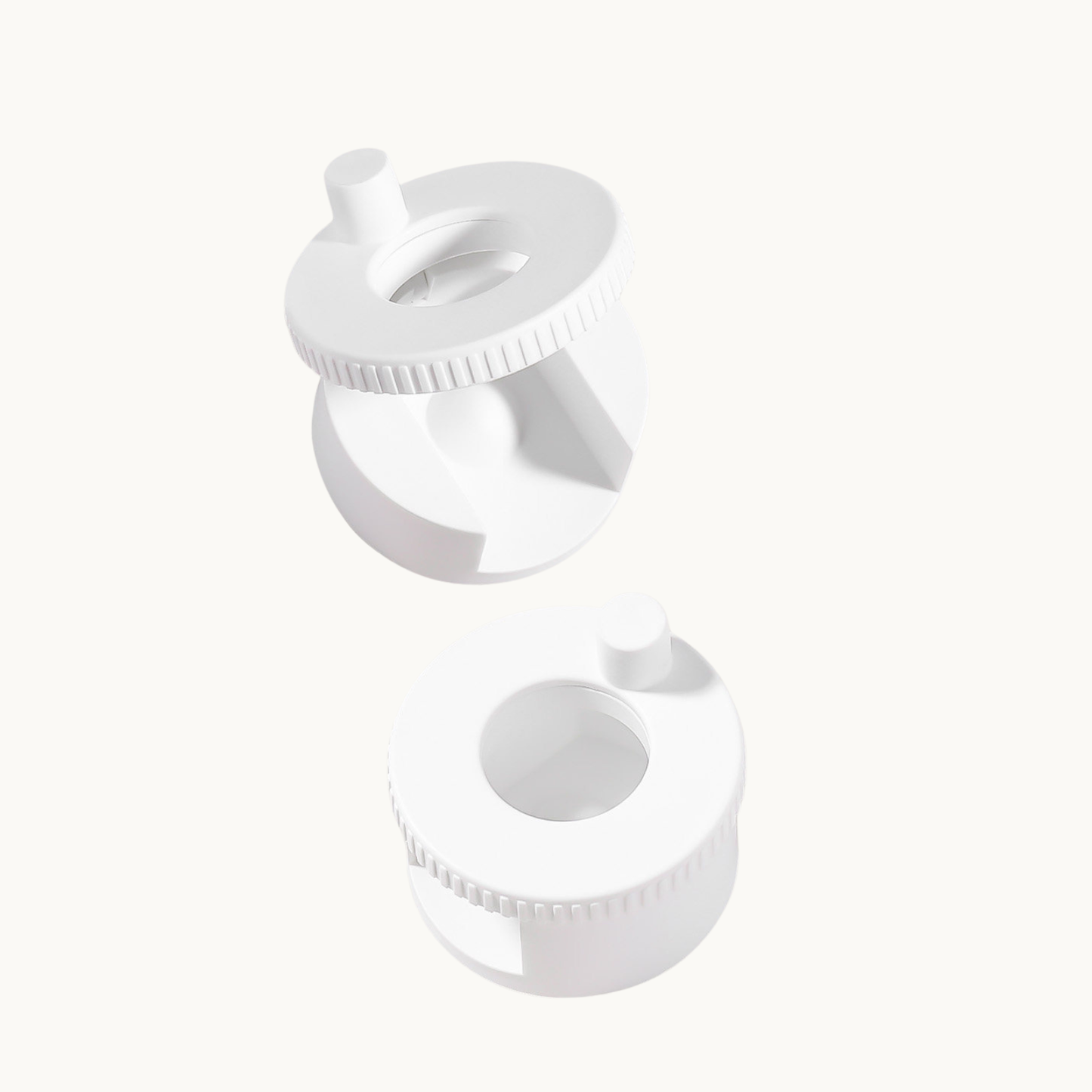 NF Select Rotating Glass Bead Cat-Eye Nail Magnet Tool, white professional nail art tool for creating vivid glass bead cat-eye effects with magnetic polish