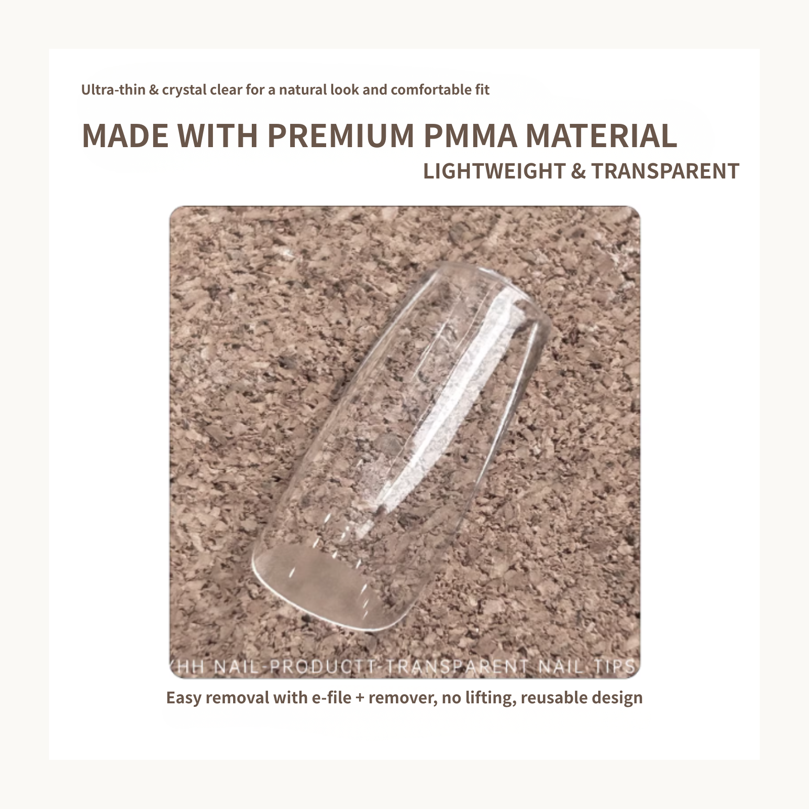 YHH Full Cover Builder Gel Nail Tips 280pcs (4 Shapes) - image 3