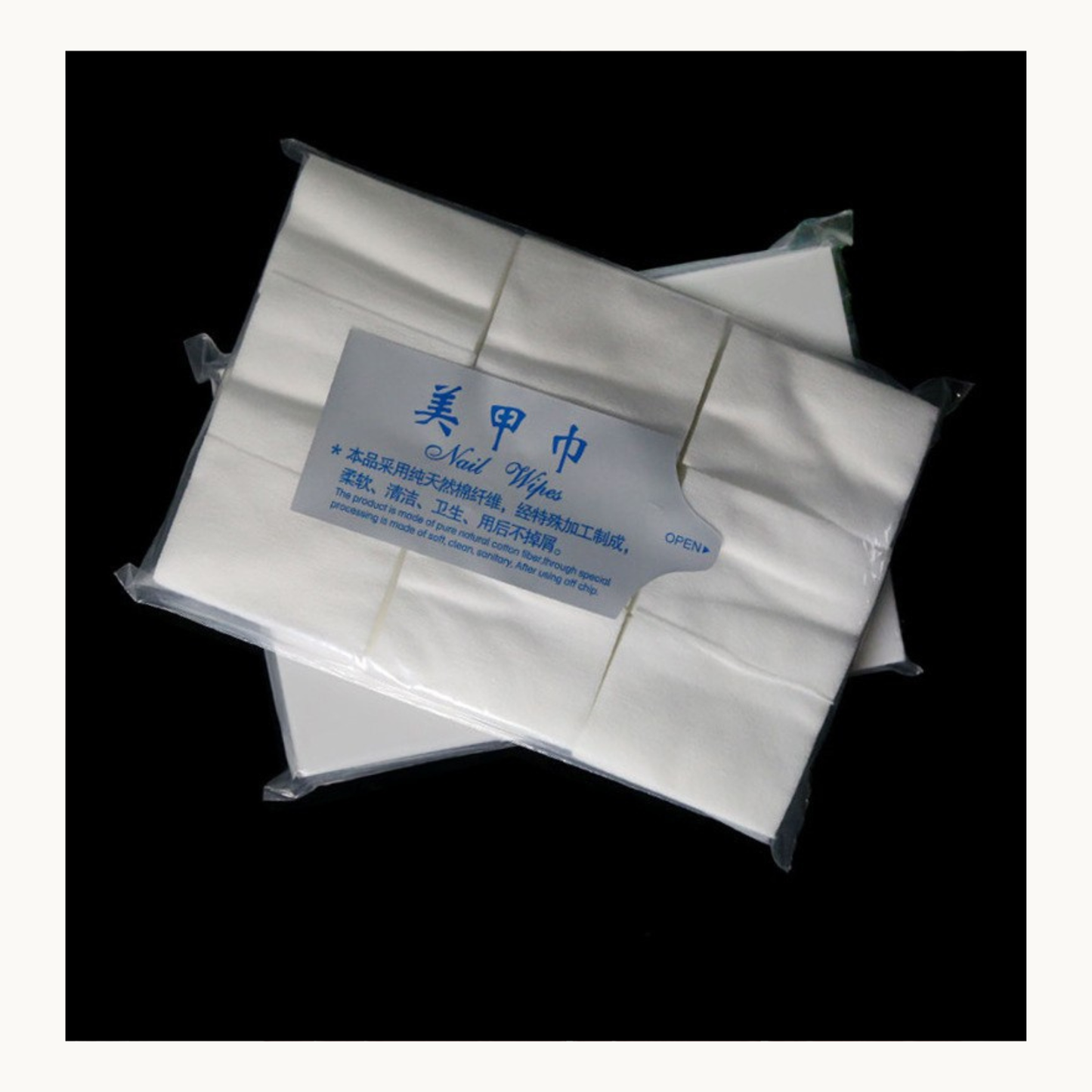 Professional lint free nail wipes for gel polish removal and nail cleansing, disposable salon supplies in North America
