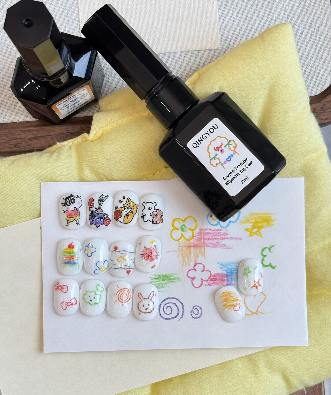 QINGYOU Crayon-Transfer Wipeable Top Coat – 15ml