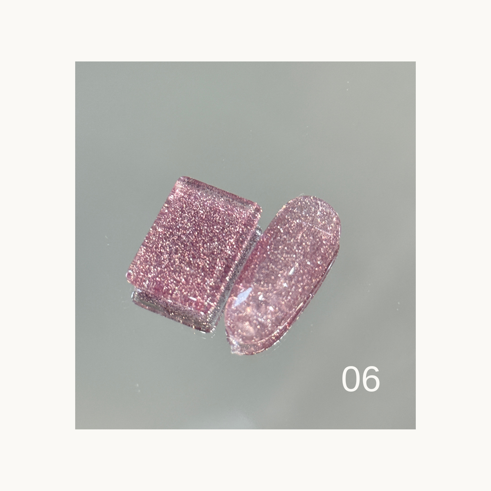 Qingyou Rainbow Glitter 06 dusty pink glitter gel with delicate sparkle