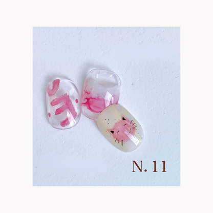 Soft rose blush pale pink press on nails by qingyou
