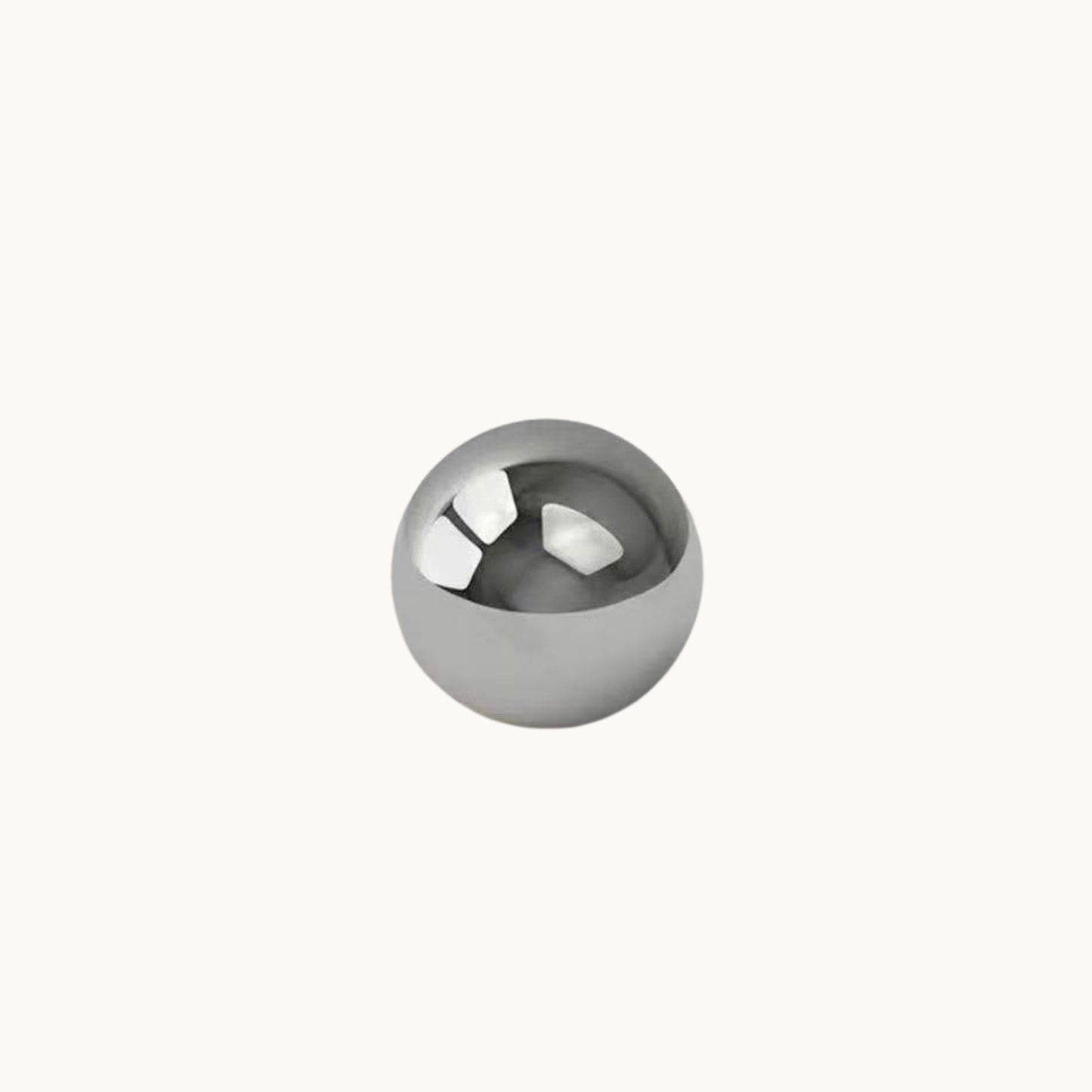 Solid steel ball magnet for magnetic gel polish, round nail art magnet accessory isolated on white background