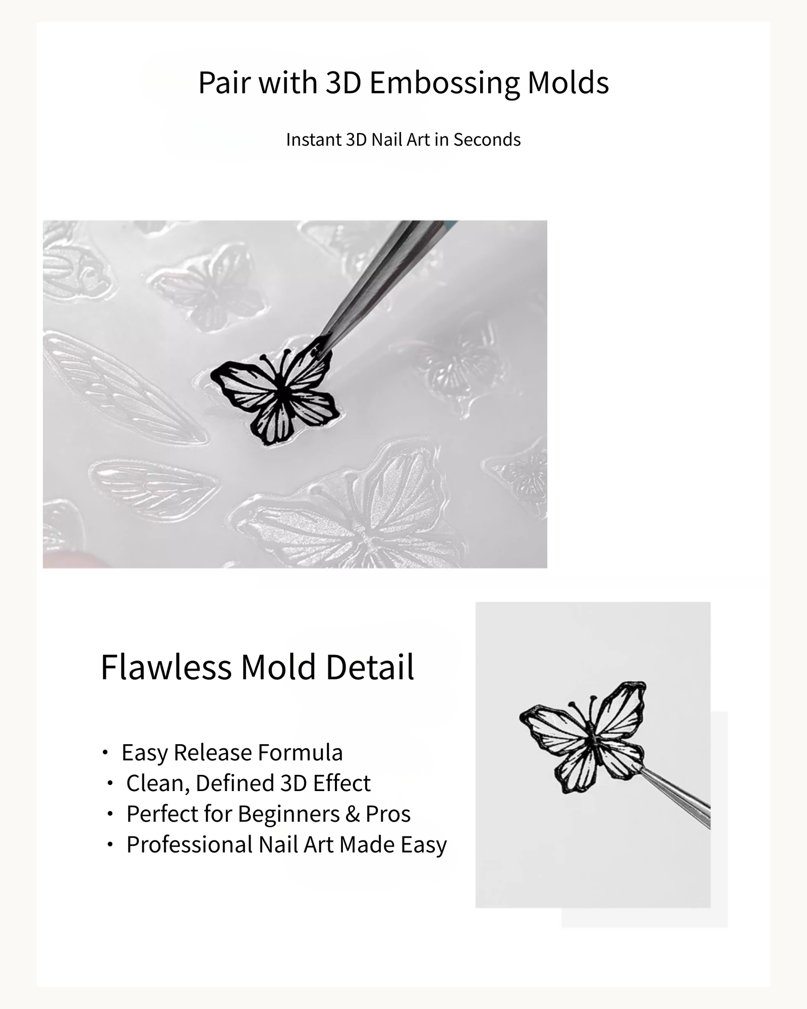 TAYE No-Wipe 3D Relief Gel (Black/White) - image 5