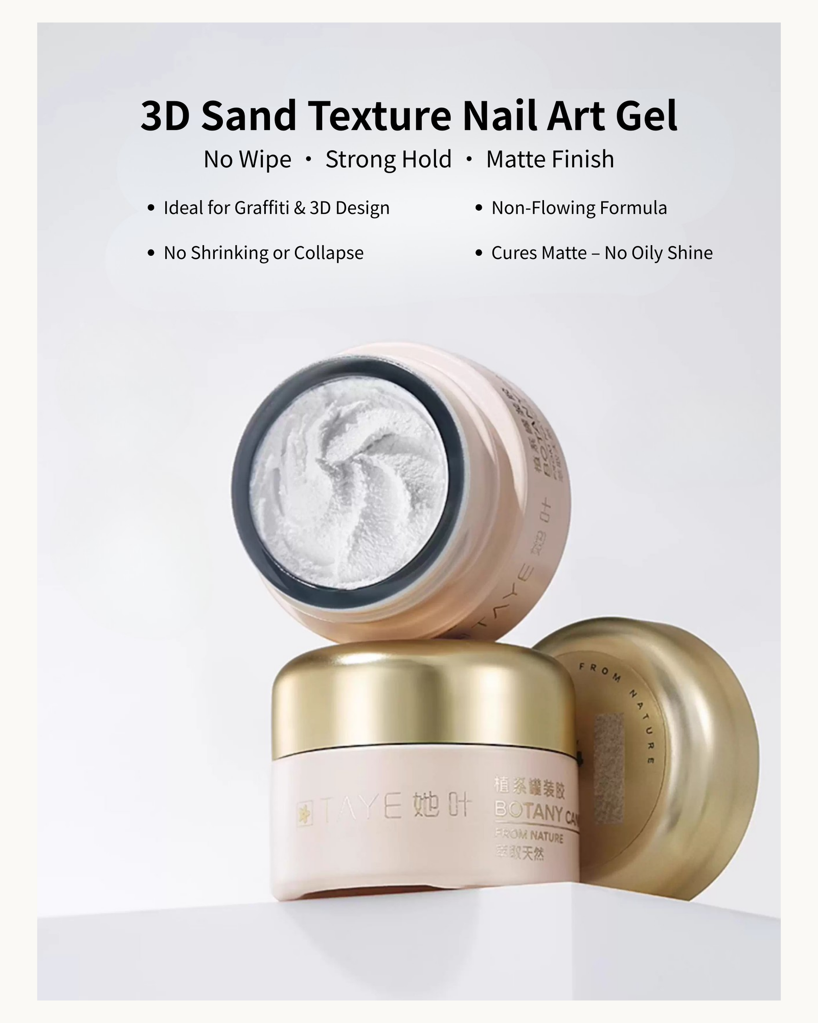 TAYE No-wipe Sand Texture Gel (Black/White) - image 1
