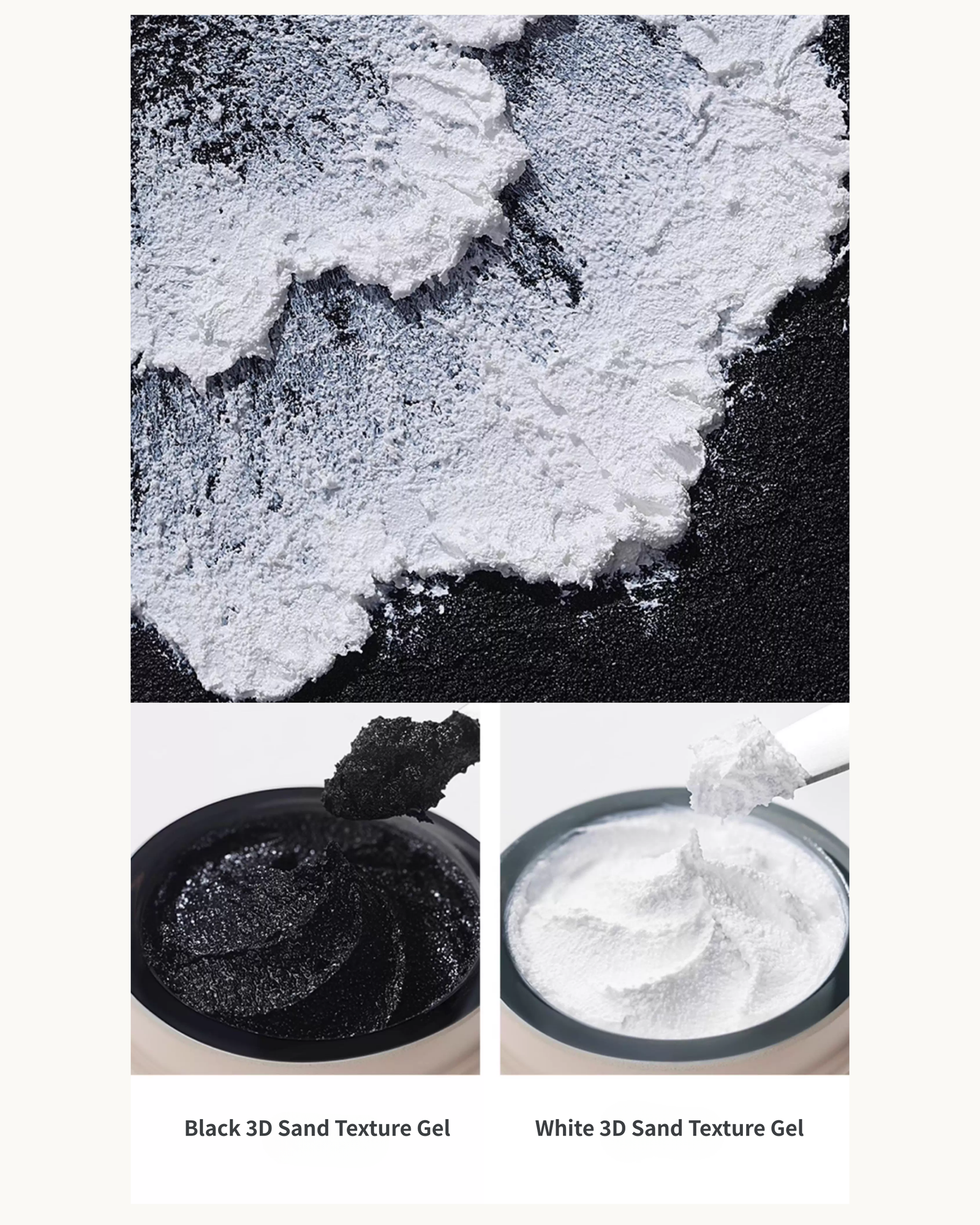 TAYE No-wipe Sand Texture Gel (Black/White) - image 4