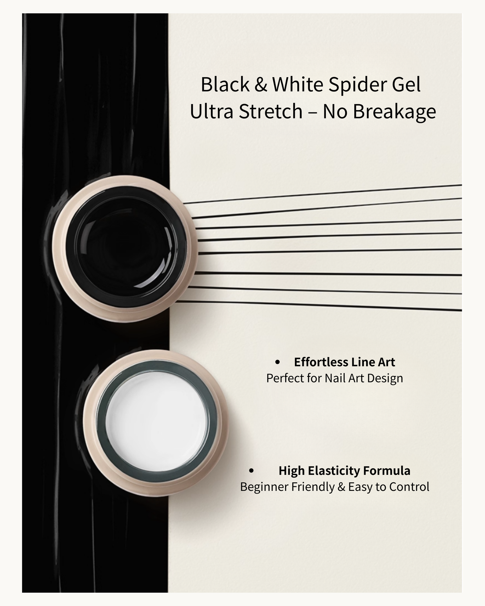 TAYE No-Wipe String Spider Gel (Black/White) - image 4