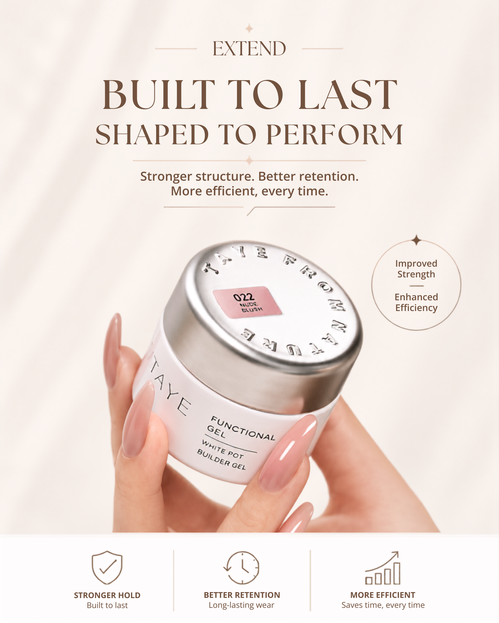 TAYE Milky Nude Builder Gel | Self-Leveling Extension Gel 30g - image 7